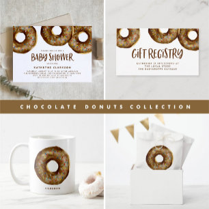 Waterverf Chocolade Sprinkle Donut Verjaardag Ronde Sticker