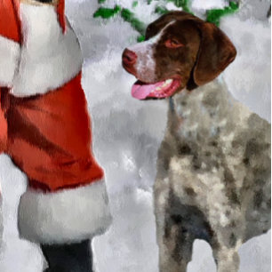 Duitse Shorthaired Pointer-kerstcadeautjes Feestdagen Kaart