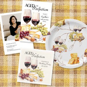 Aged to Perfection Wijn en kaas Verjaardagsfeest Koffiemok