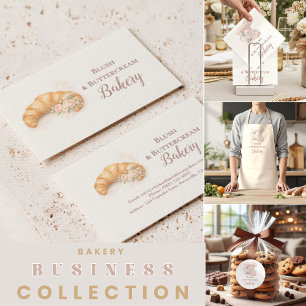 Romantische Blush Croissant Banketbakkerij Bedankkaart