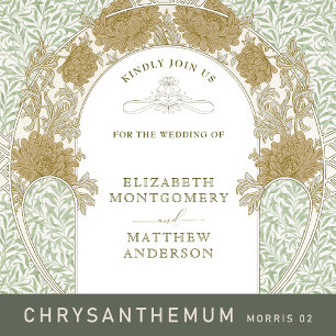 Chrysanthemum Wedding Invitations William Morris Kaart