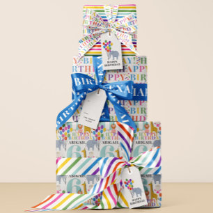 Happy Birthday Party Dier Zebra met Naam Servet