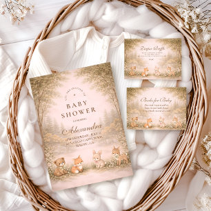 Klassieke bosdieren Baby Shower Servet