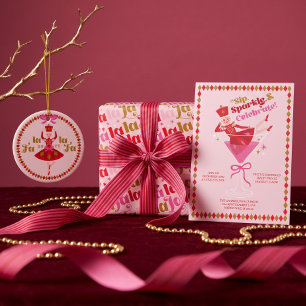 Fa La Roze Notenkraker Ballet Familie Foto Aandenk Keramisch Ornament