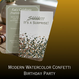 Sophisticated Sage Watercolor Surprise Viering Kaart
