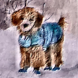 Poodle-kerstcadeautjes Feestdagen Kaart