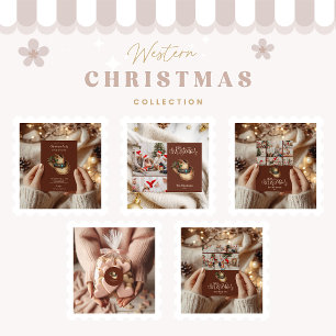 8 Foto Western Cowboy Pet Christmas Feestdagenkaart