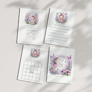 Fairy & Butterfly Garden Flutter Love Baby shower Advieskaart
