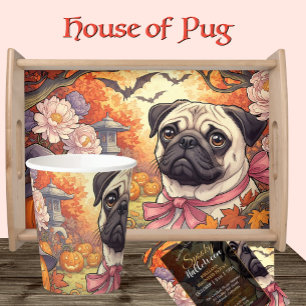 Huis van Pug Dog & Halloween, Herfst, Art Nuovo Schort