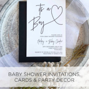 Oh Baby - Unisex Baby shower Uitnodiging