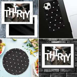 Moderne 30e verjaardag foto servet