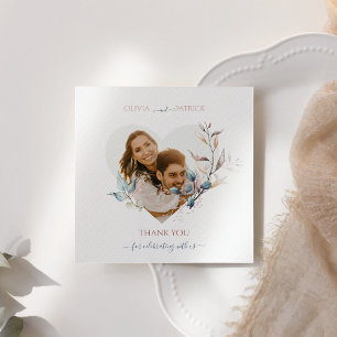 Waterverf Herfst groene eucalyptus met roos goud Kaart