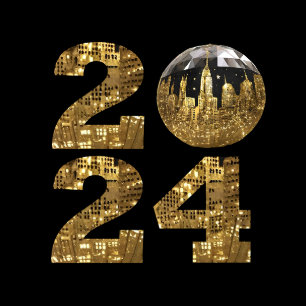 2024 Nieuwe Jaren—Ball-NYC Gold- Hoodie