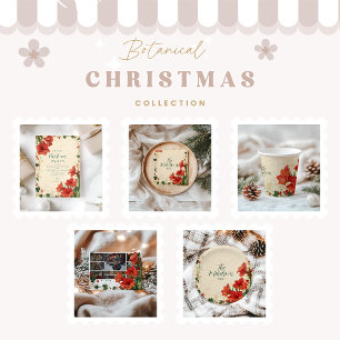 Rustic Red Amaryllis Christmas Kaart