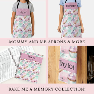 Persoonlijk kinder schort pastel bakken crew mama 