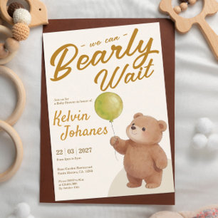 Teddy Bear Ballonnen Baby Borrel Bedankkaart
