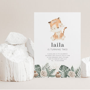 Tiger Greenery Floral Hartelijk dank Kaart