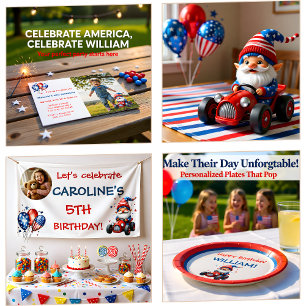 Patriottische Kabouter Rode Auto Kinderverjaardag Ronde Button 3,2 Cm