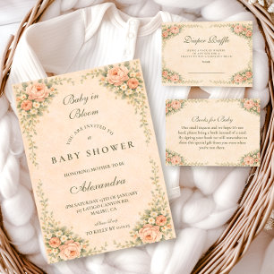 Blozende Salie Bloem Tuin Baby Shower Kaart