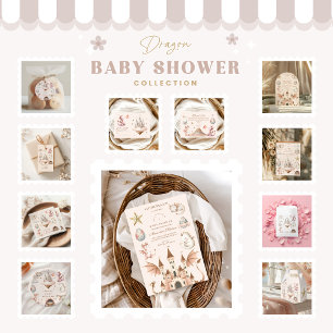 Een beetje draak is onderweg Baby shower Servet