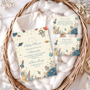 Outer Space Adventure Baby shower Kaart