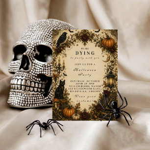 Elegant Vintage Halloween-feest Ronde Sticker