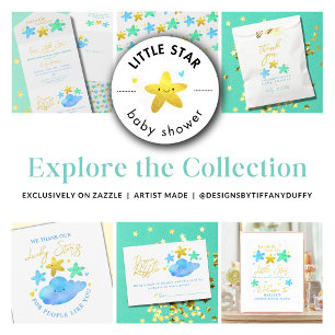 Twinkle Twinkle Little Star Baby shower All In One Uitnodiging