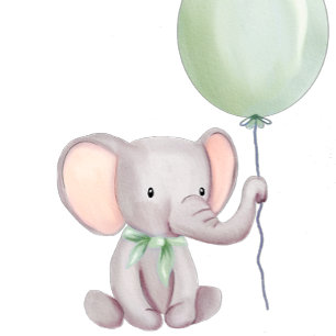Geslacht Neutrale Elephant Baby shower Uitnodiging