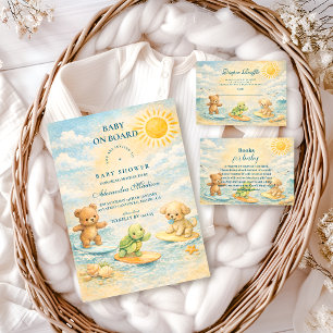 Surfen Is Leuk Baby Shower Luiers Raffle Informatiekaartje