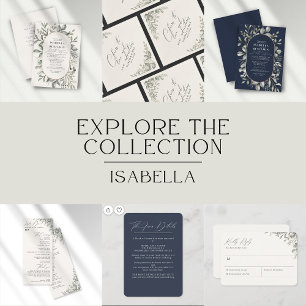 Groen Ovaal Marine RSVP QR Code Bruiloft Roos Goud Folie Uitnodiging