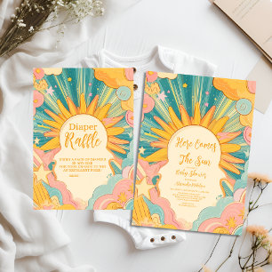 Sunshine Baby shower hier komt de zoon Kaart