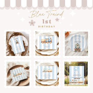 Blue Train 1e verjaardag Kaart