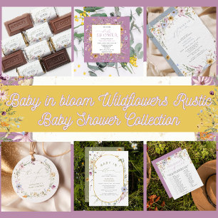 Elegant Garden Floral Baby shower dank u Ronde Sticker