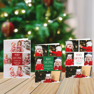 prettige feestdagen Rainbow-serie Foto Collage Cut Feestdagenkaart