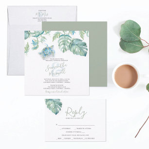 Tropisch Zee Turtle Waterverf Weddenschap