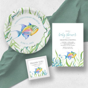 Roze tropisch thema Luieraffle Uitnodiging Informatiekaartje