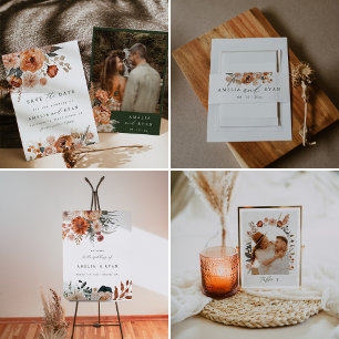 Terracotta Sage Boho Bloemenbruiloft Servet