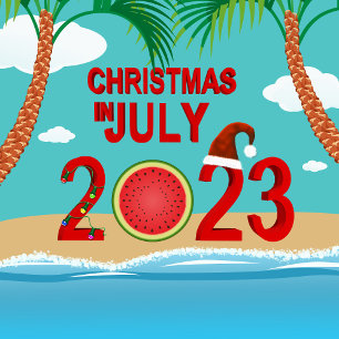 Kerstmis in juli 2023 Watermeloen Beach
