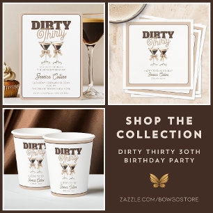 Dirty Thirty Espresso Cocktail 30ste Verjaardagsfe Kaart