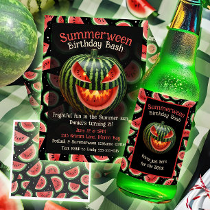 Zomer Verjaardagsfeestje Spooky Zomer Watermeloen Kaart