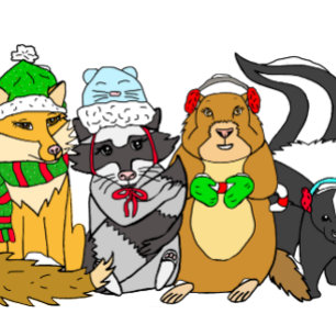 Woodland Creatures Christmas Briefkaart