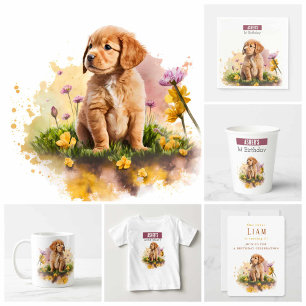 Spring Vibes Puppy - 1e verjaardag T-shirt