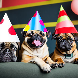 PUG schattig van de hond grappig Kaart