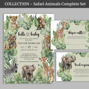Oerwoud Safari Animals Greenery Boy Baby shower Servet