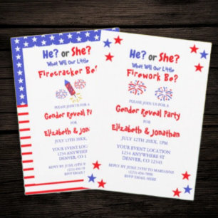 Little Fireworks American Gender onthulling Kaart