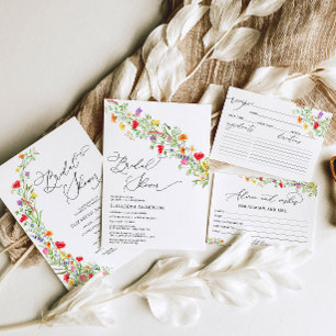 Elegant waterverf — kaart voor wildbloemrecept