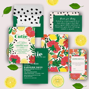 Kleine cutie op de weg Citrus baby shower Servet