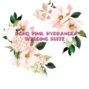 Pink Hydrangea White Tulips Foto Boho Wedding
