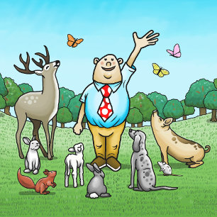 Oproep alle feestdieren verjaardag kaart