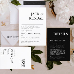Modern Elegant   Editable Names Wedding Kaart